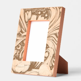 Marcos Grabados Tulipanes Artísticos Y Naranjas