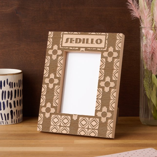 Marcos Grabados Turquoise Zia Tribal Brown Tan (Izquierda)