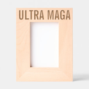 MARCOS GRABADOS ULTRA MAGA TRUMP LASER ETCHED WOOD FOTO FRAME