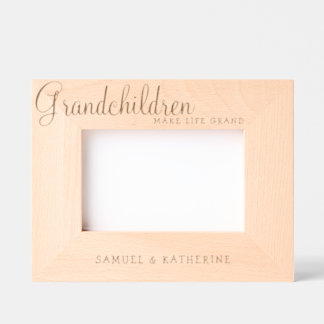 Marcos Grabados Valentine’s Day Grandchildren Make Life Grand Wood