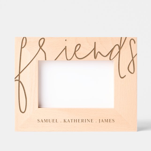 Marcos Grabados Valentine’s Day Personalized Best Friends Wooden (Anverso)