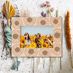 Marcos Grabados Verano Sunflower Feliz Decoración Familiar