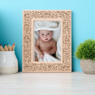 Marcos Grabados Vintage Arts & Crafting Floral & Bird Nests Border