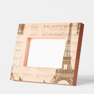 Marcos Grabados Vintage Music Notes Paris Eiffel Tower