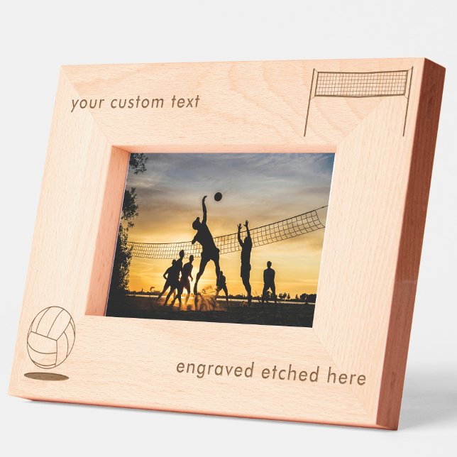 Marcos Grabados Voleibol de cuadros con imágenes grabadas personal (Personalized Engraved Picture Frame Volleyball)