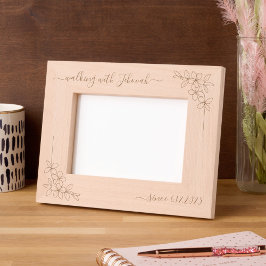 Marcos Grabados Walking with Jehovah Since 20xx Floral Script