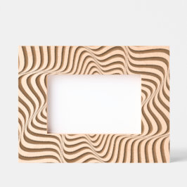 Marcos Grabados Wavy Geométrico Láser Etched Wood Picture Frame