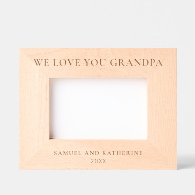 Marcos Grabados We Love Grandpa (Anverso)