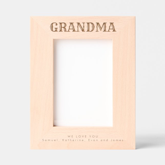 Marcos Grabados We Love You Grandma (Anverso)