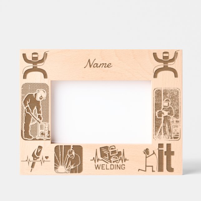 Marcos Grabados WELDING WELDER personalizados regalos (Anverso)