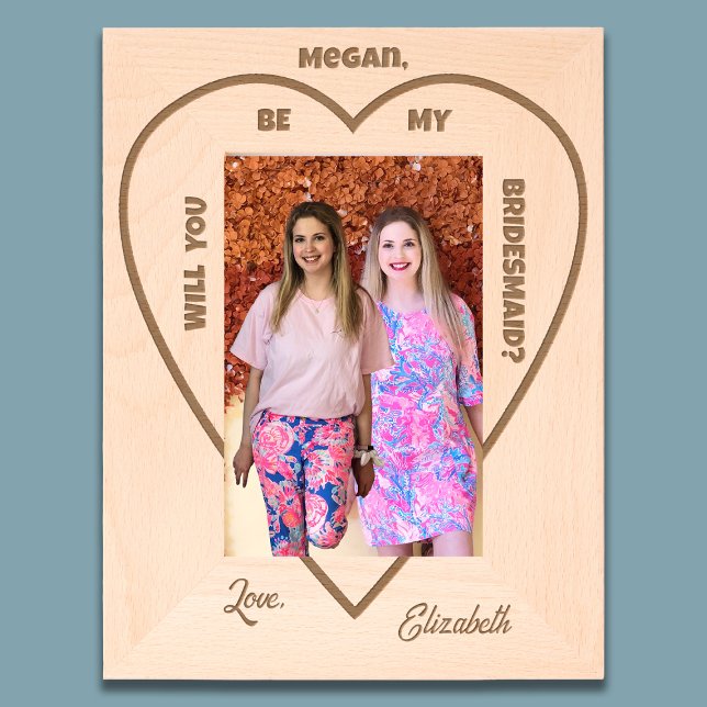 Marcos Grabados Will You Be My Bridesmaid Photo Frame (Subido por el creador)