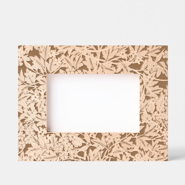 Marcos Grabados William Morris Jasmine Azul Arte Botánico Verde (Anverso)