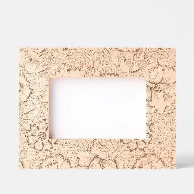 Marcos Grabados William Morris Poppy Classic Floral Green (Anverso)