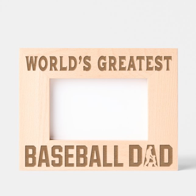 Marcos Grabados World's Greatest Baseball Dad (Anverso)