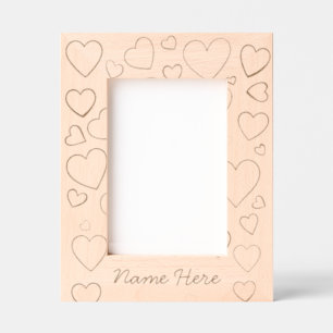 Marcos Personalizados Grabados Corazones Dulces