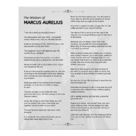 Marcus Aurelius Stoic Meditaciones. Póster brillan