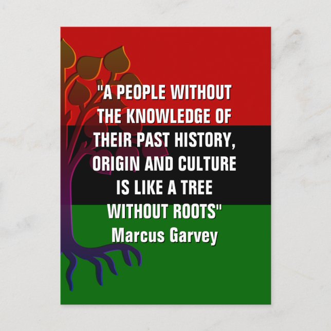 Marcus Garvey TREE SIN tarjeta postal (Anverso)