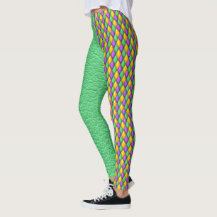 Mardi Gras 4 Diamantes Pop Fashion Leggings