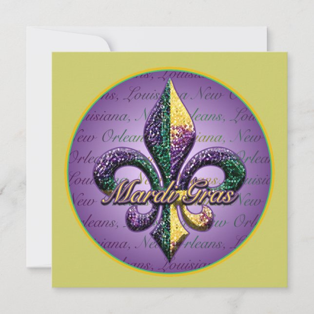 Mardi Gras Bead Fleur de lis 2 (Anverso)