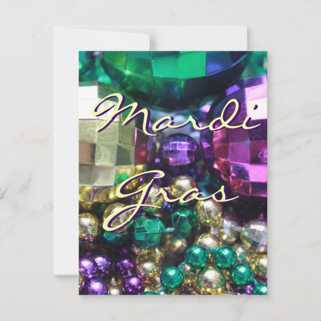 Mardi Gras Bead lanza invitaciones personalizadas (Anverso)