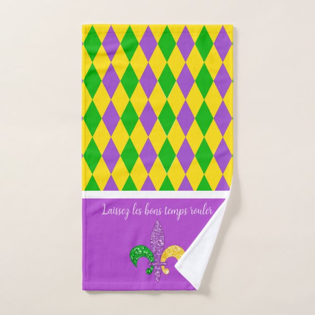 ¡Mardi Gras! Dejen que los buenos tiempos roten la (Toalla de mano)