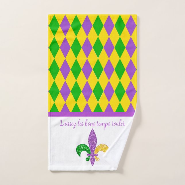 ¡Mardi Gras! Dejen que los buenos tiempos roten la (Toalla de mano)