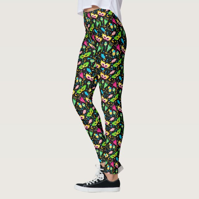 Mardi Gras Diamonds Pop Fashion Leggings (Izquierda)