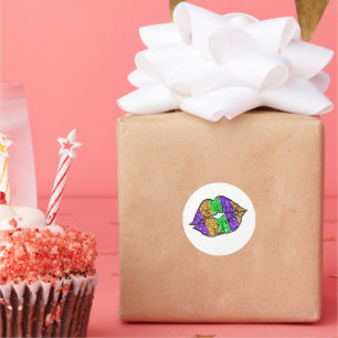 Mardi Gras Kiss Pegatinas