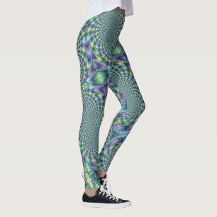 Mardi Gras Leggings Gold Black Purple Green