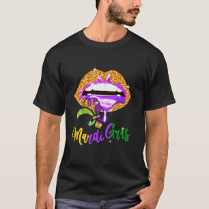 Mardi Gras Lip Biting Dientre Vestidos Brillantes