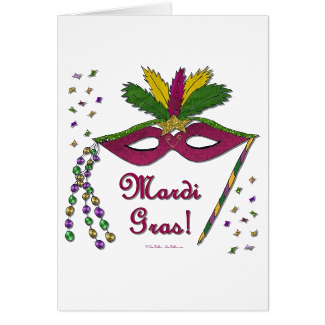 Mardi Gras Mask Feather Beather (Frente)