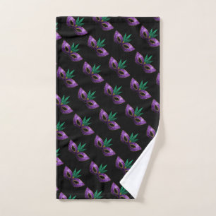 Mardi Gras Mask Purple Green Sparkles patrón