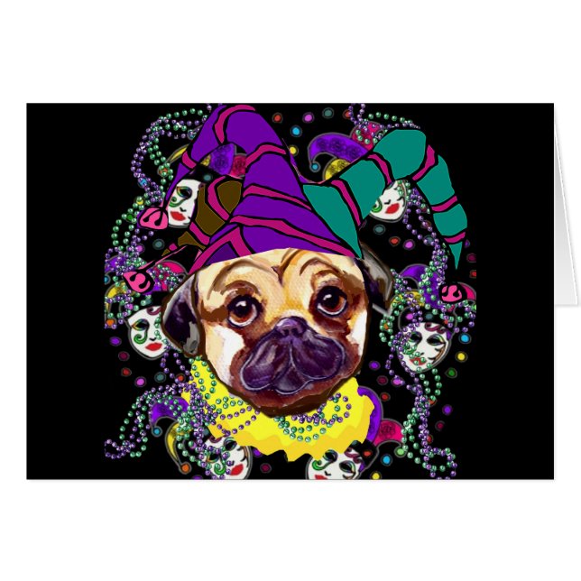 MARDI GRAS PUG (Anverso (Horizontal))