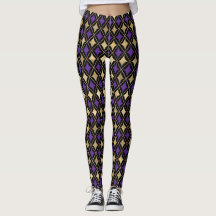 MARDI GRAS PURPLE ORO NEGRO ACTIVO LEGGINGS