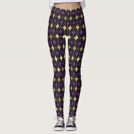 MARDI GRAS PURPLE ORO NEGRO ACTIVO LEGGINGS