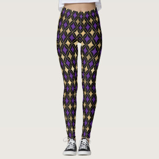 MARDI GRAS PURPLE ORO NEGRO ACTIVO LEGGINGS