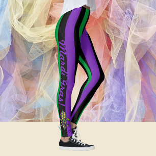 Mardi Gras Skinny stripes pantalones de piernas fe
