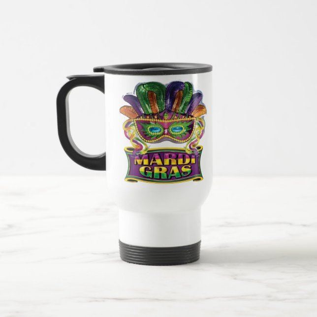Mardi Gras Travel Mug taza de café (Izquierda)