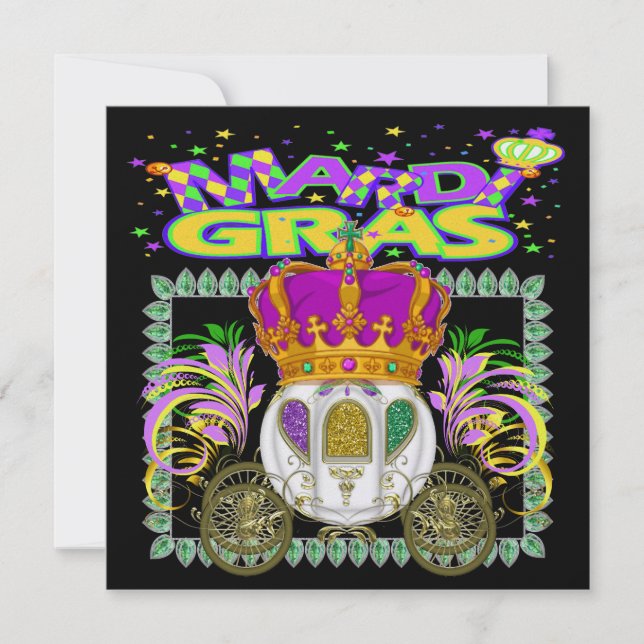 Mardi Gras - Tu invitación real a un evento (Anverso)