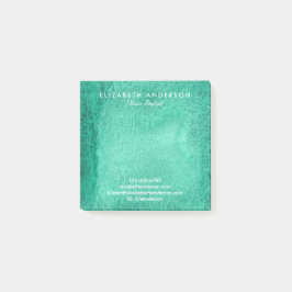 Marea acuática verde negocios notas post-it