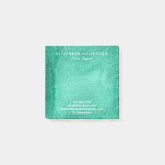 Marea acuática verde negocios notas post-it