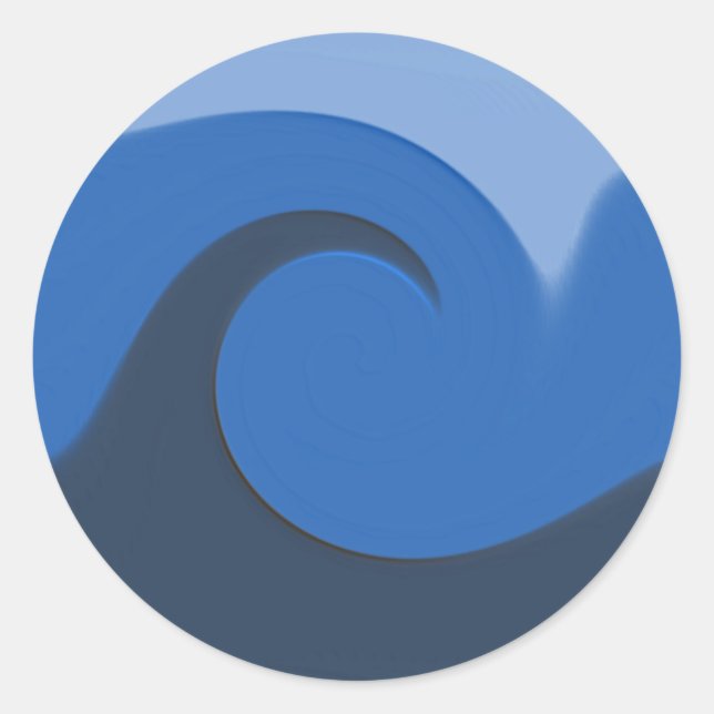 "Marea azul" - Sello para sobres/Pegatina (Anverso)