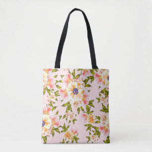 Marea de la bolsa con los patrones florales sin co
