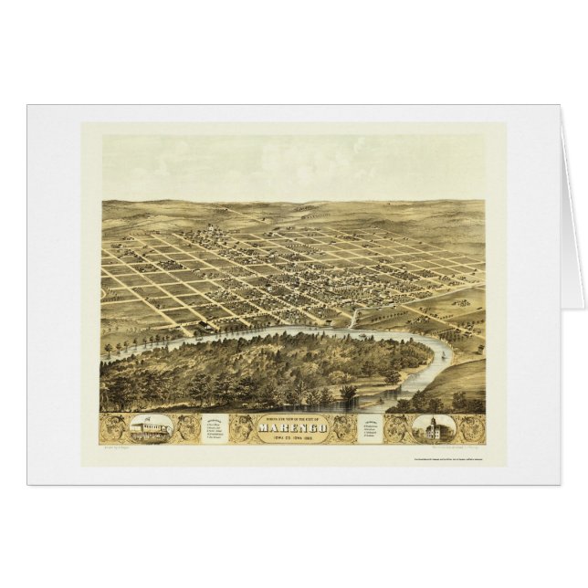 Marengo, mapa panorámico de IA - 1868 (Anverso (Horizontal))