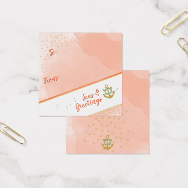 Mares acuarelas y saludos Estrellas de regalo (Oficina)