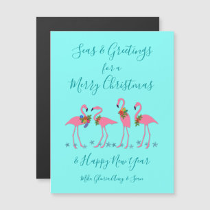 Mares de Flamingos Tropicales y tarjetas magnética