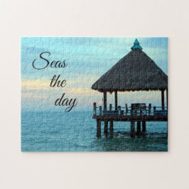 Mares el día Puzzle Beach Tiki Hut Jigsaw