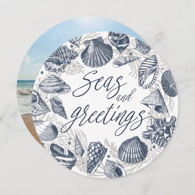 Mares y saludos | Tarjeta fotográfica náutica (Anverso / Reverso)