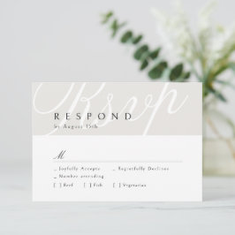 Marfil Classic Elegant Calligraphy Wedding RSVP