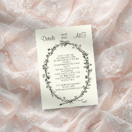 Marfil con tarjeta rústica de boda de corona